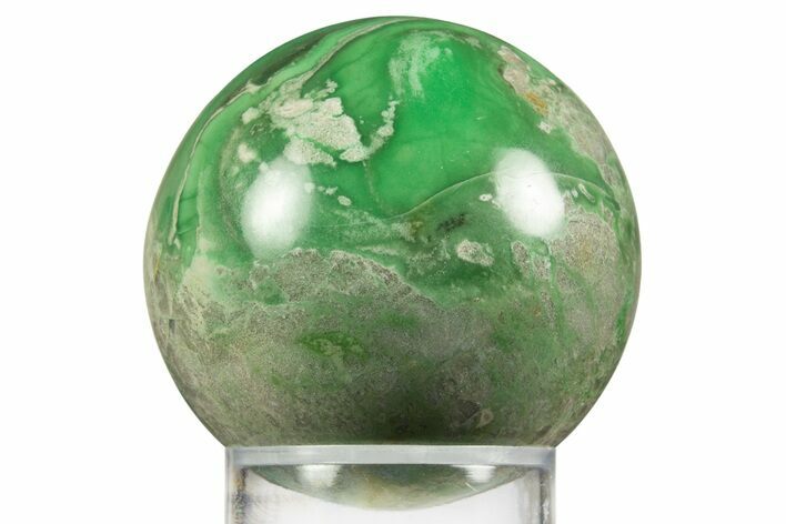 Polished Forest Green Lucin Variscite Sphere - Utah #336534